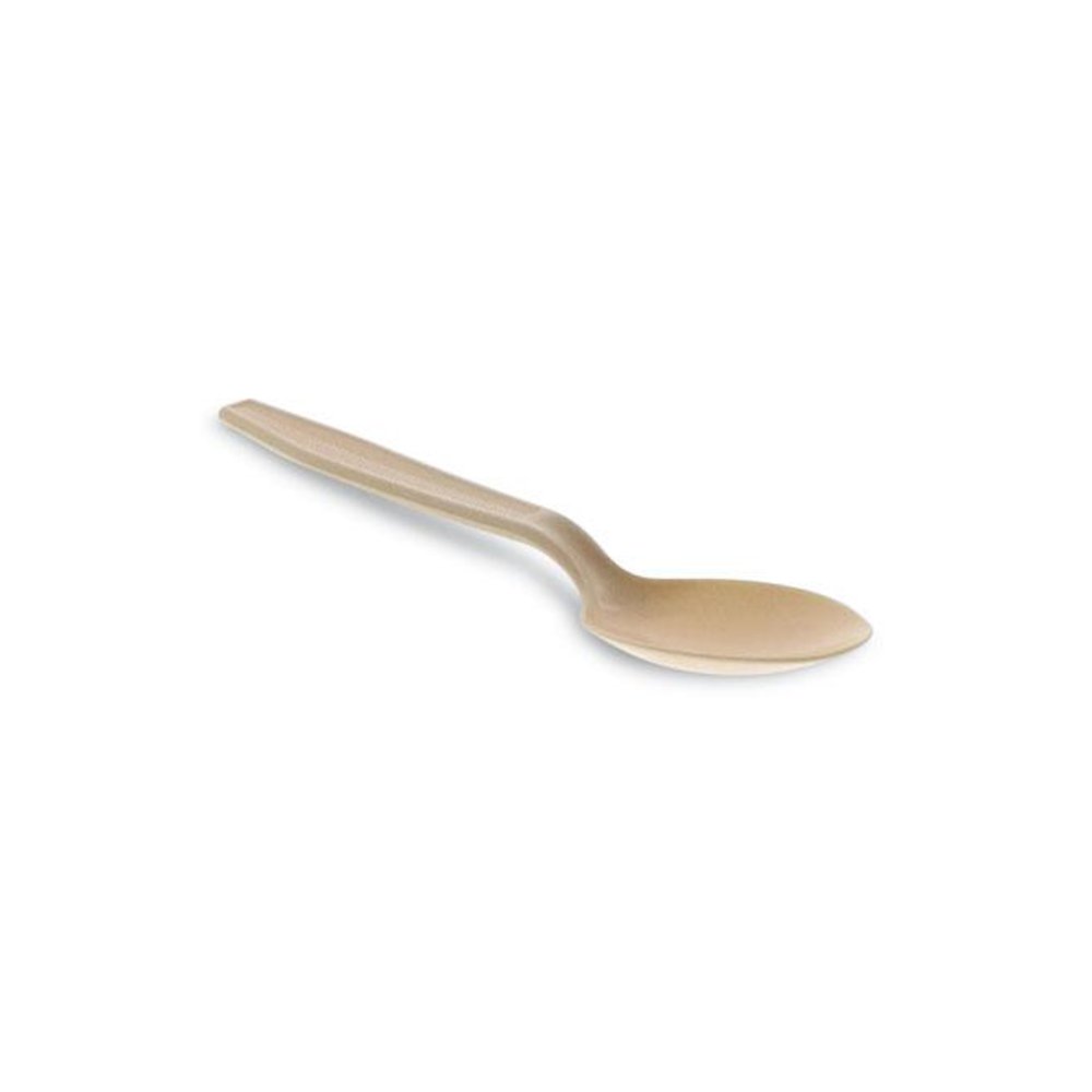 EarthChoice PSM Cutlery, Heavyweight Spoon, Plastic, Tan, 1,000/Carton. Picture 1
