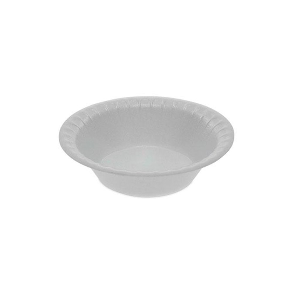 Placesetter Satin Non-Laminated Foam Dinnerware, Bowl, 5 oz, White, 1,250/Carton. Picture 1