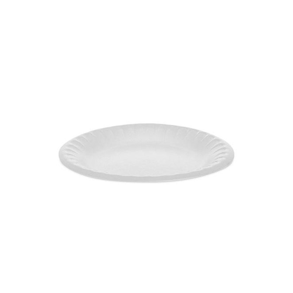 Placesetter Satin Non-Laminated Foam Dinnerware, Plate, 6" dia, White, 1,000/Carton. Picture 1