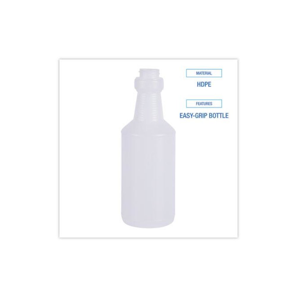 Easy-Grip Plastic Spray Bottle, 16 oz, Clear, 24/Carton. Picture 2