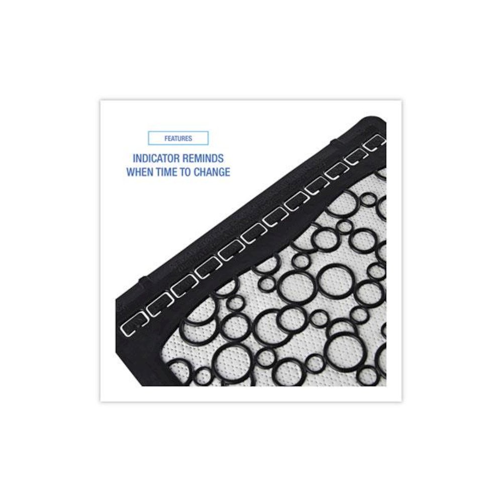 Disposable Urinal Floor Mat 2.0, Shield-Shaped, Black/White Slip-Resistant Surface, 17.5" x 20", 6/Carton. Picture 4