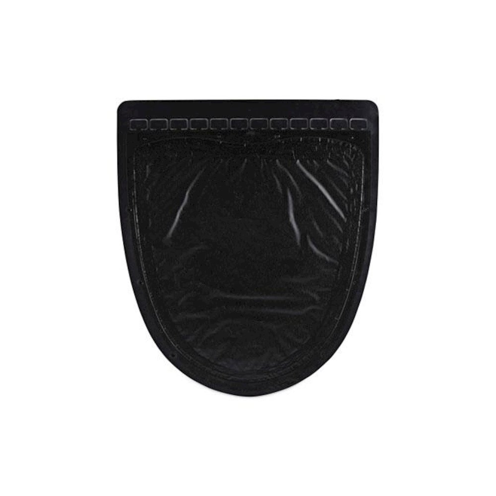 Disposable Urinal Floor Mat 2.0, Shield-Shaped, Black/White Slip-Resistant Surface, 17.5" x 20", 6/Carton. Picture 7