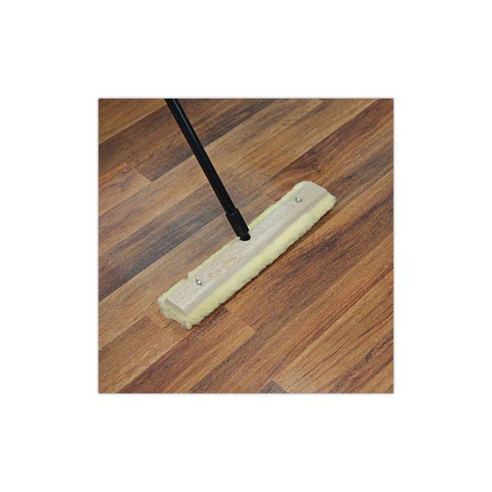 Fiberglass Broom Handle, Nylon Plastic Threaded End, 1" dia x 60", Black. Picture 5