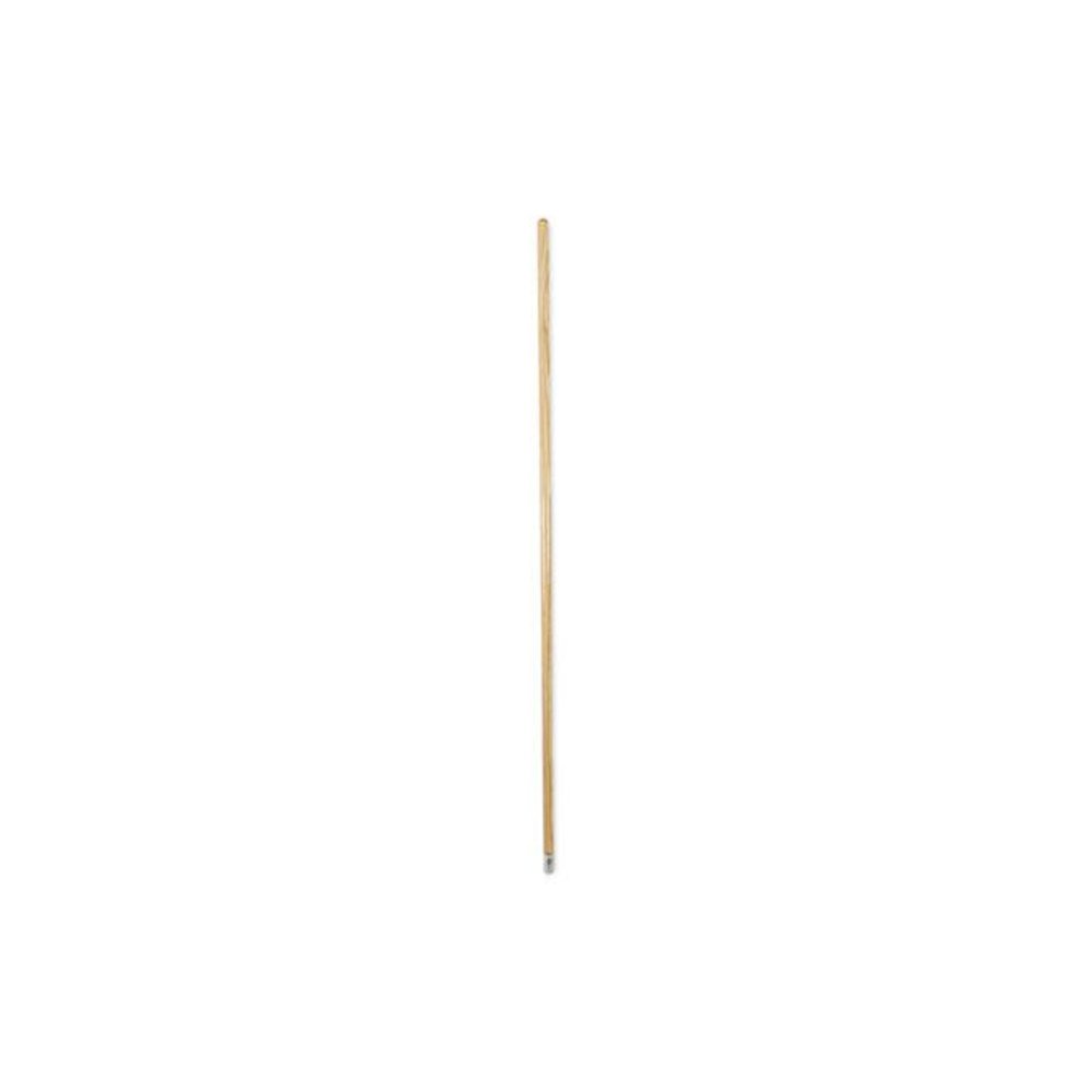 Lie-Flat Screw-In Mop Handle, 1.13" dia x 60", Natural. Picture 1