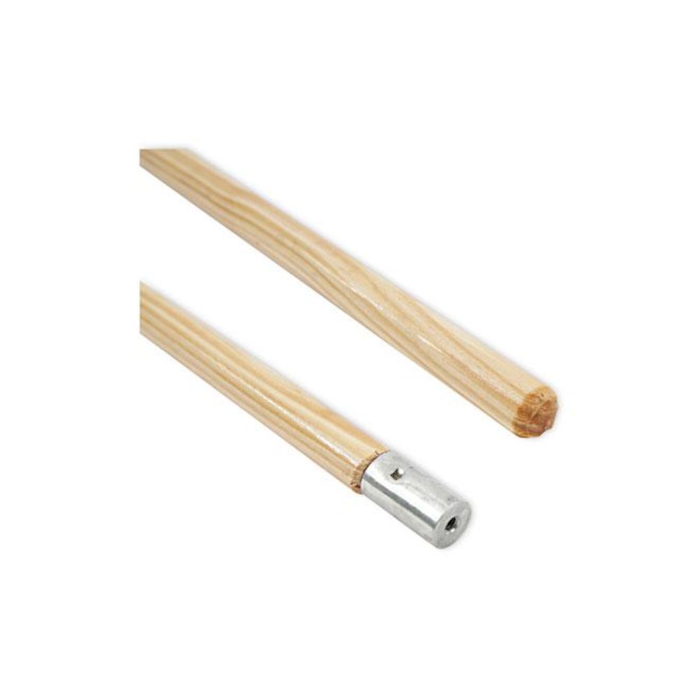 Lie-Flat Screw-In Mop Handle, 1.13" dia x 60", Natural. Picture 4