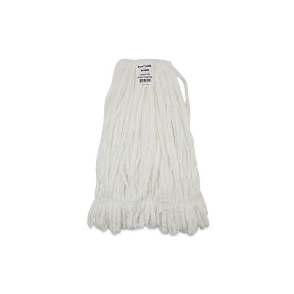 Mop Head, Looped, Enviro Clean With Tailband, Cotton/Synthetic, Large, White, 12/Carton. Picture 1