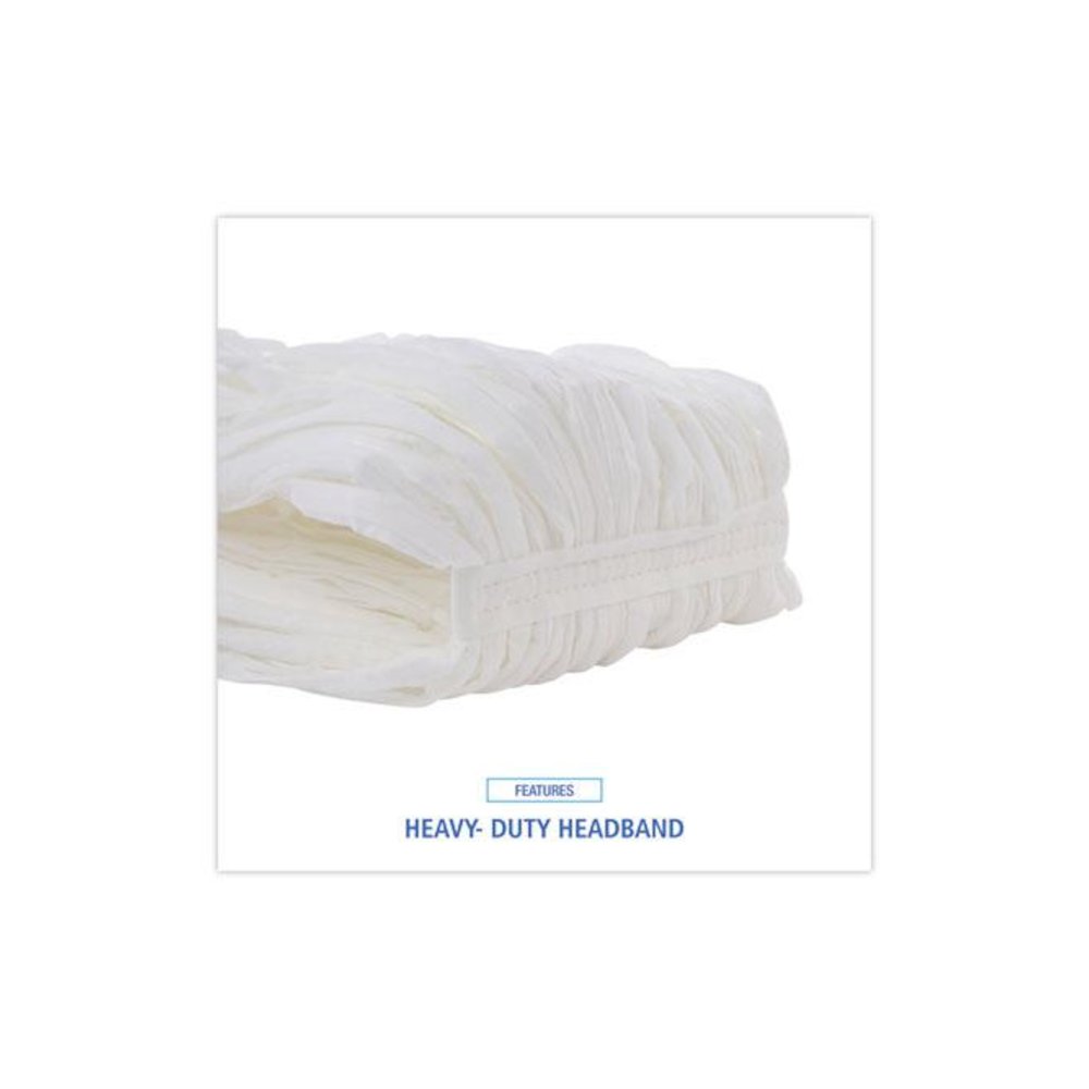Mop Head, Looped, Enviro Clean With Tailband, Cotton/Synthetic, Large, White, 12/Carton. Picture 6