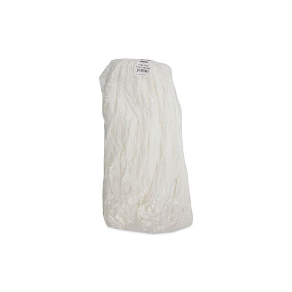 Mop Head, Looped, Enviro Clean With Tailband, Cotton/Synthetic, Large, White, 12/Carton. Picture 7