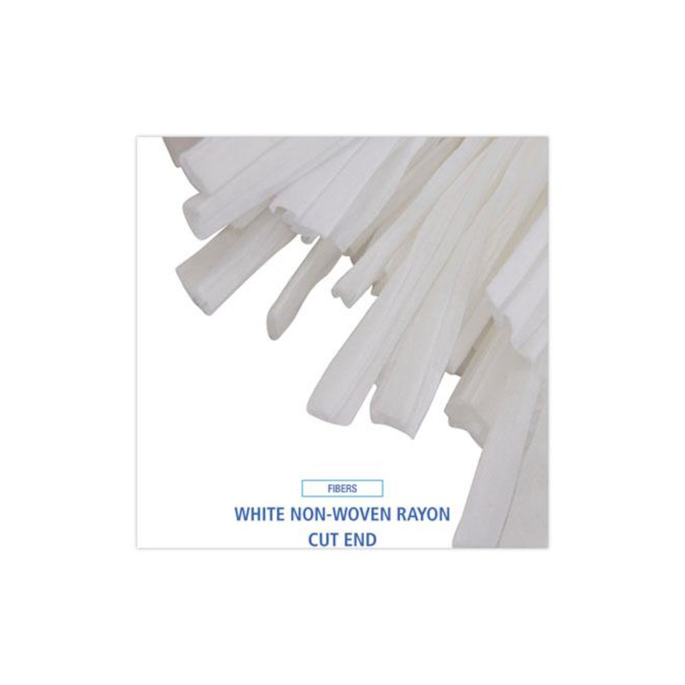 Nonwoven Cut End Edge Mop, Rayon/Polyester, #20, White, 12/Carton. Picture 4