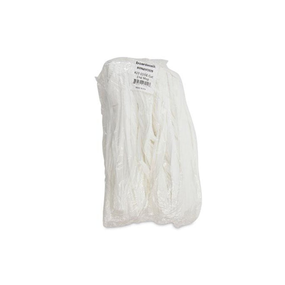 Nonwoven Cut End Edge Mop, Rayon/Polyester, #20, White, 12/Carton. Picture 7