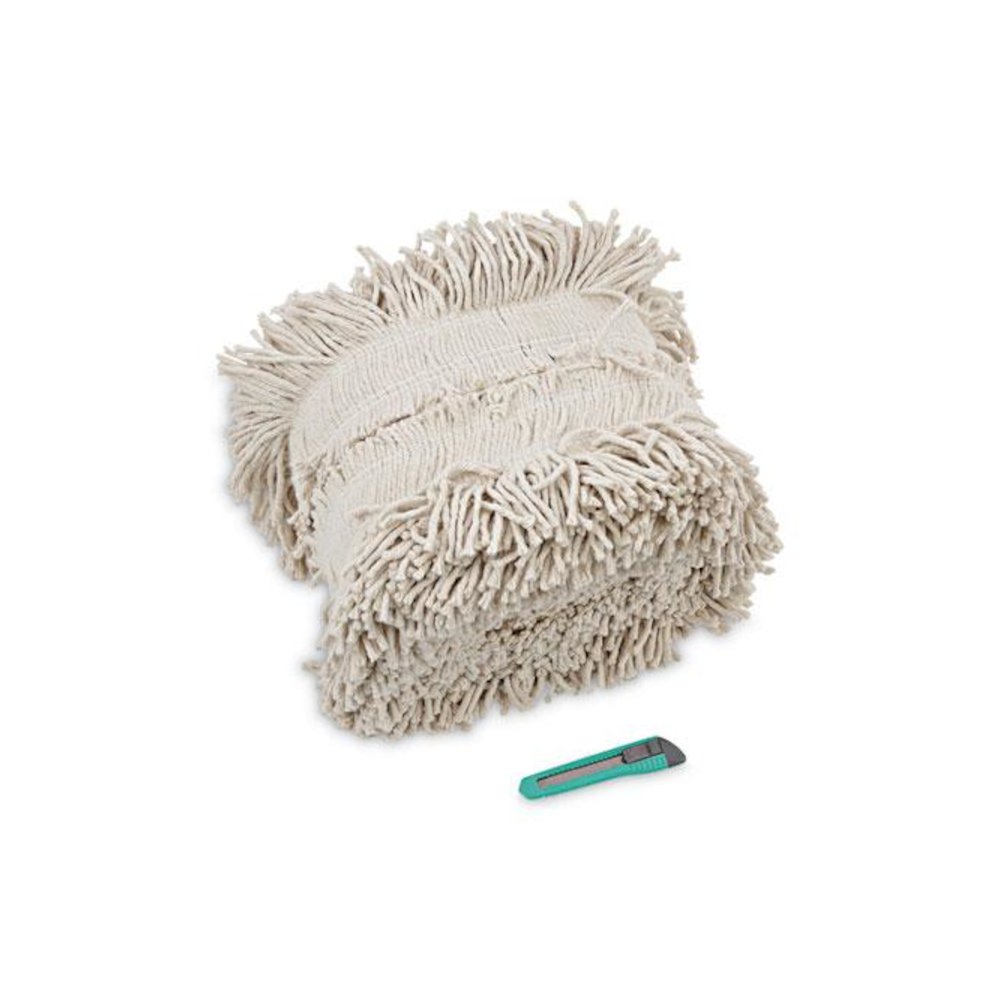 Flash Forty Disposable Dust Mop Heads, Cotton, 5", Natural. Picture 6
