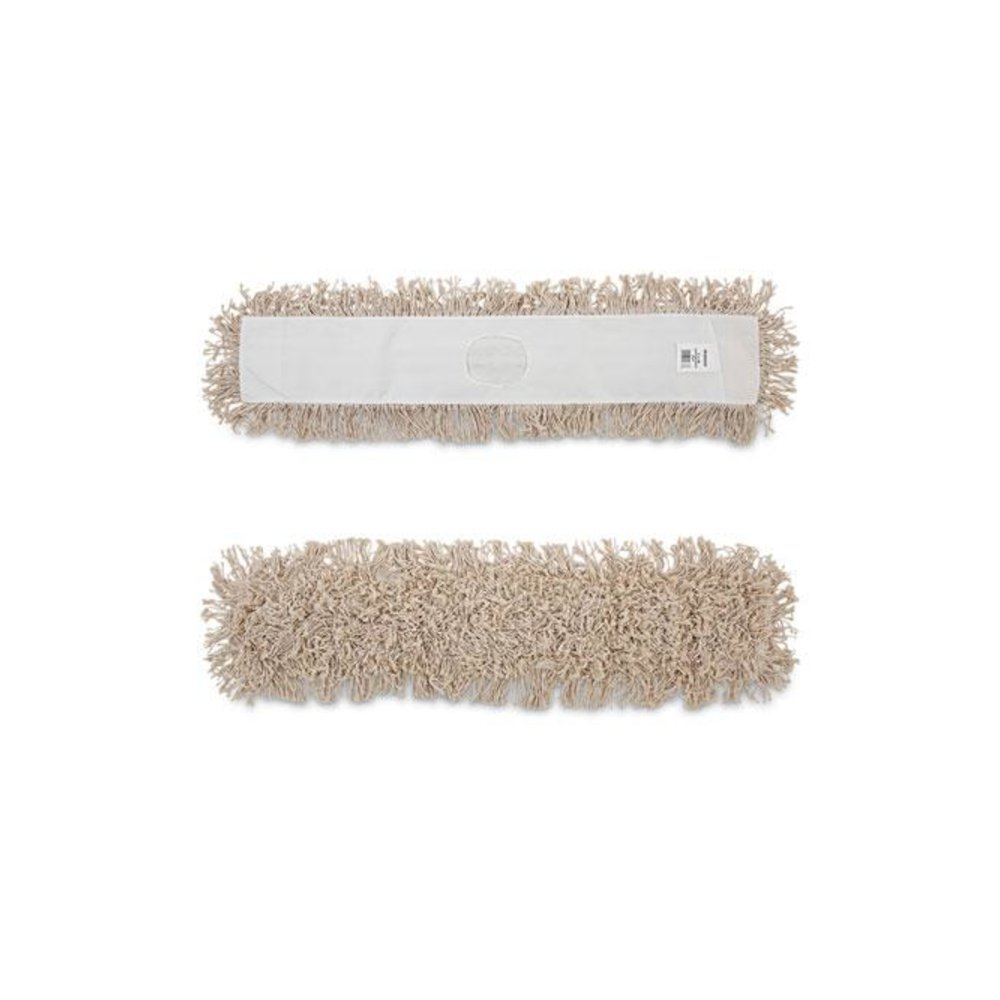 Cotton Dry Mopping Kit, 36 x 5 Natural Cotton Head, 60" Natural Wood Handle. Picture 6