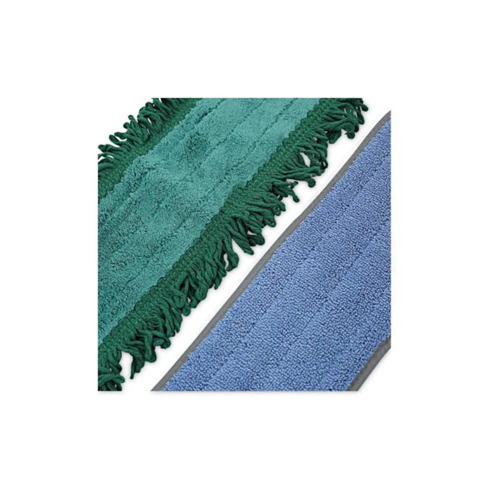 Microfiber Cleaning Kit, 18" Blue/Green Microfiber Head, 35" to 60" Gray Aluminum Handle. Picture 4