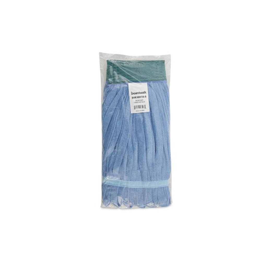Microfiber Looped-End Wet Mop Heads, Medium, Blue, 12/Carton, 12/Carton. Picture 7