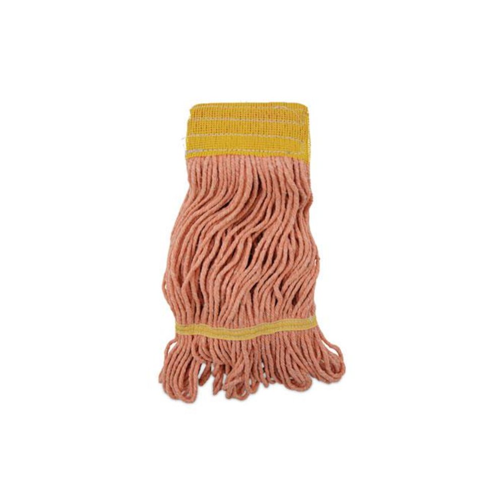 Super Loop Wet Mop Head, Cotton/Synthetic Fiber, 5" Headband, Small Size, Orange, 12/Carton. Picture 1