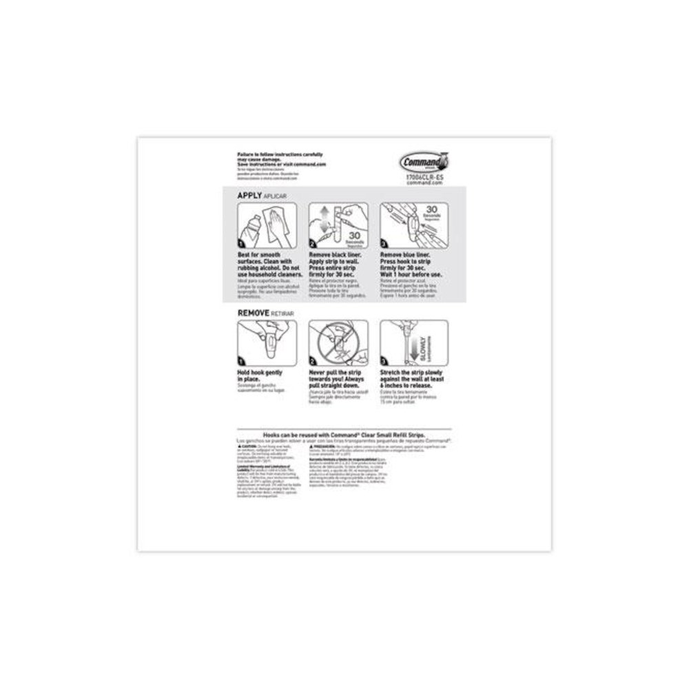 Mini Clear Hooks, Plastic, Supports 0.5 lb, 18/Pack. Picture 10