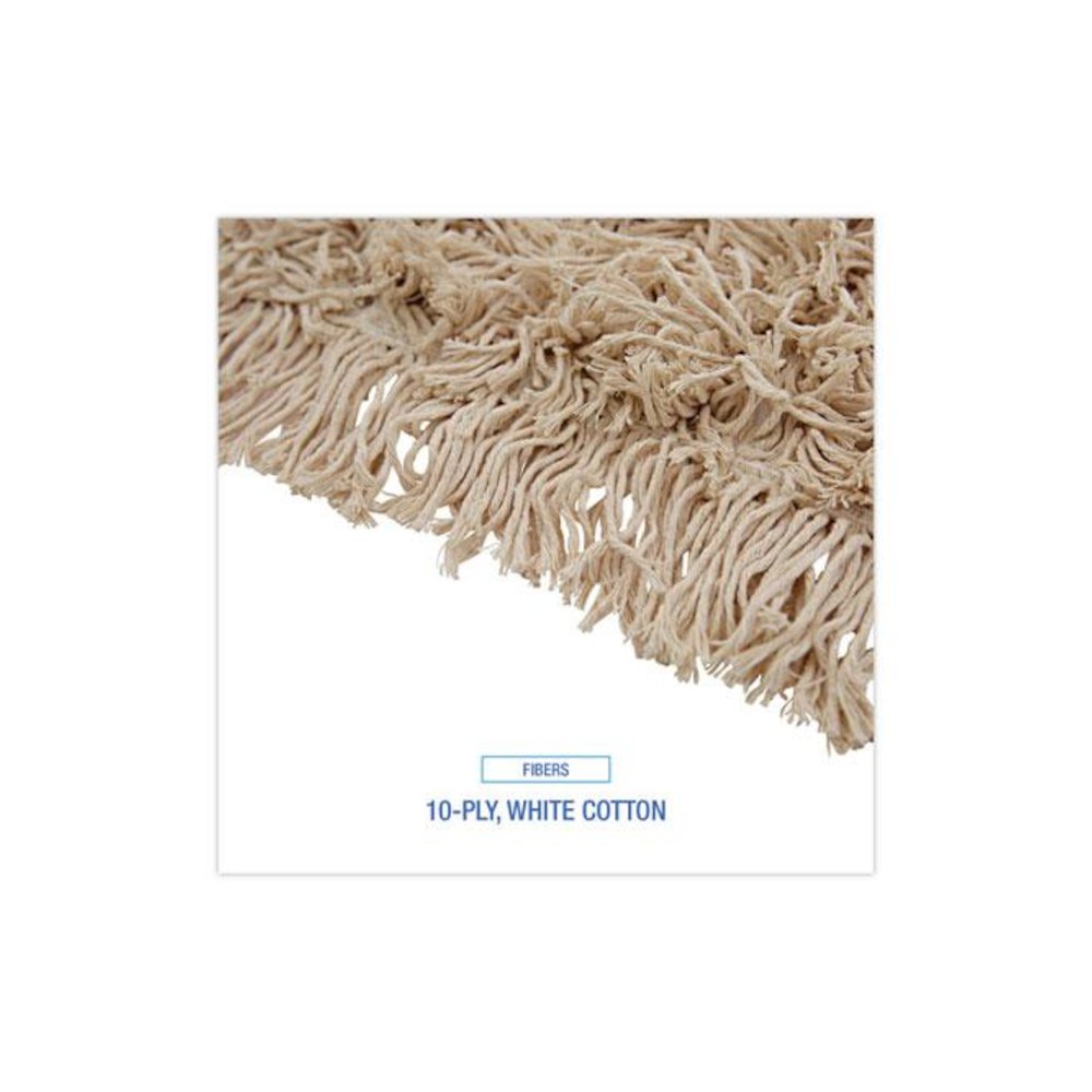 Industrial Dust Mop Head, Hygrade Cotton, 48 x 5, White. Picture 3