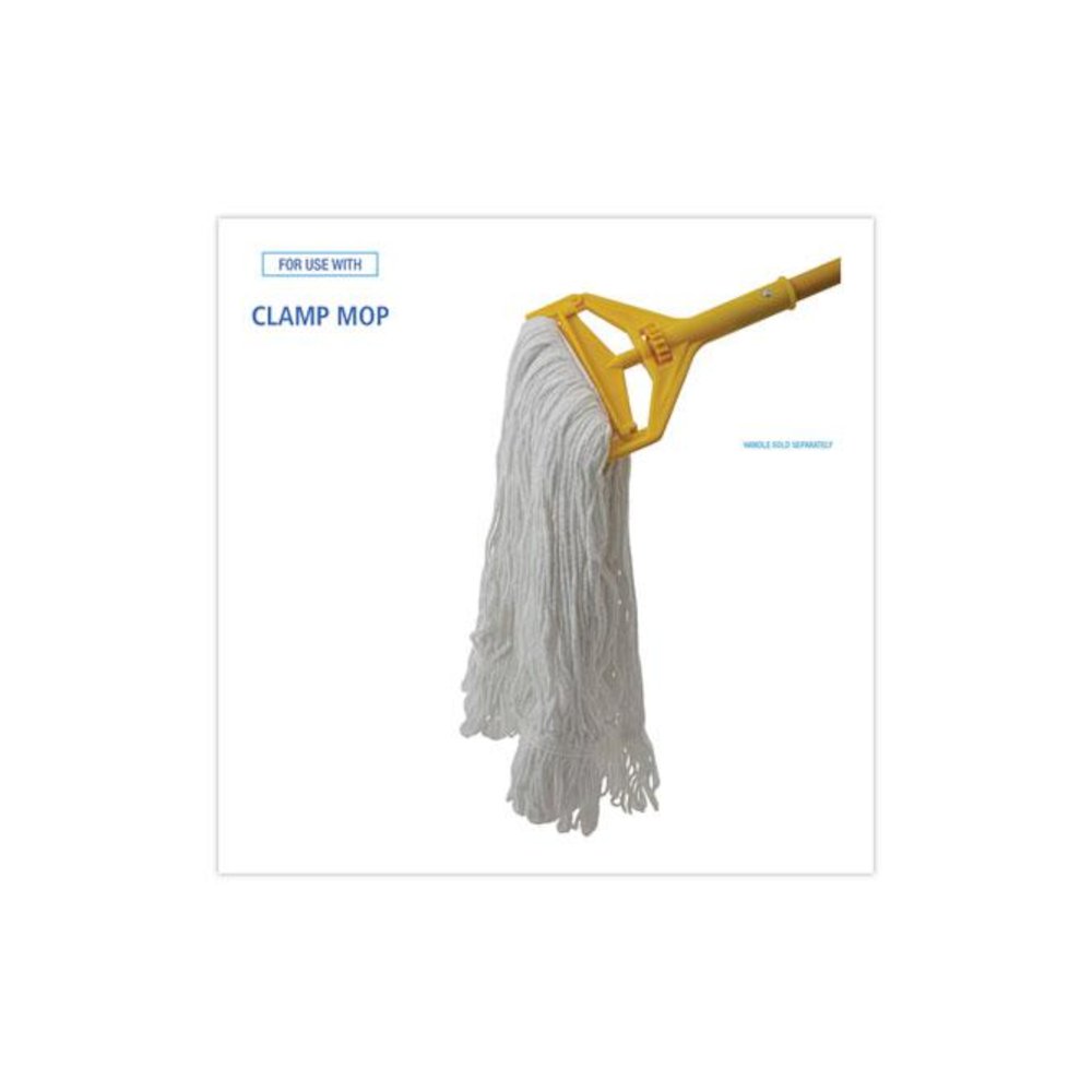 Pro Loop Web/Tailband Wet Mop Head, Rayon, #24 Size, White, 12/Carton. Picture 3