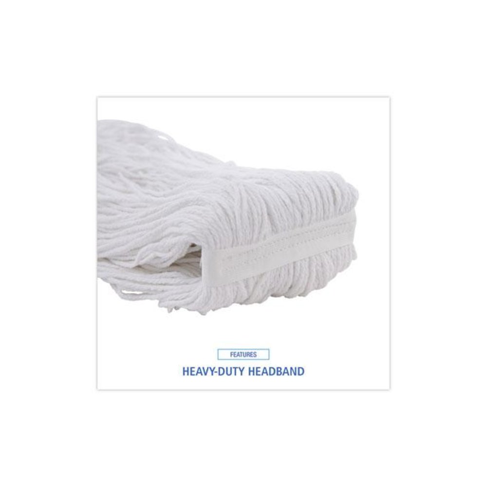 Pro Loop Web/Tailband Wet Mop Head, Rayon, #24 Size, White, 12/Carton. Picture 6