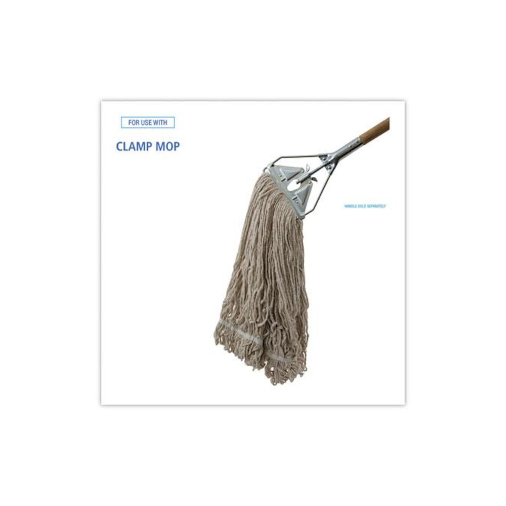 Mop Head, Pro Loop Web/Tailband, Premium Standard Head, Cotton, 32 oz, White, 12/Carton. Picture 3