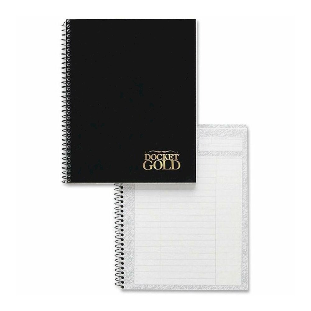 TOPS Docket Gold Wirebound Project Planner - Action - 6 3/4" x 8 1/2" Sheet Size - Wire Bound - Chipboard - White - Chipboard - Perforated, Notepad - 1 Each. Picture 1