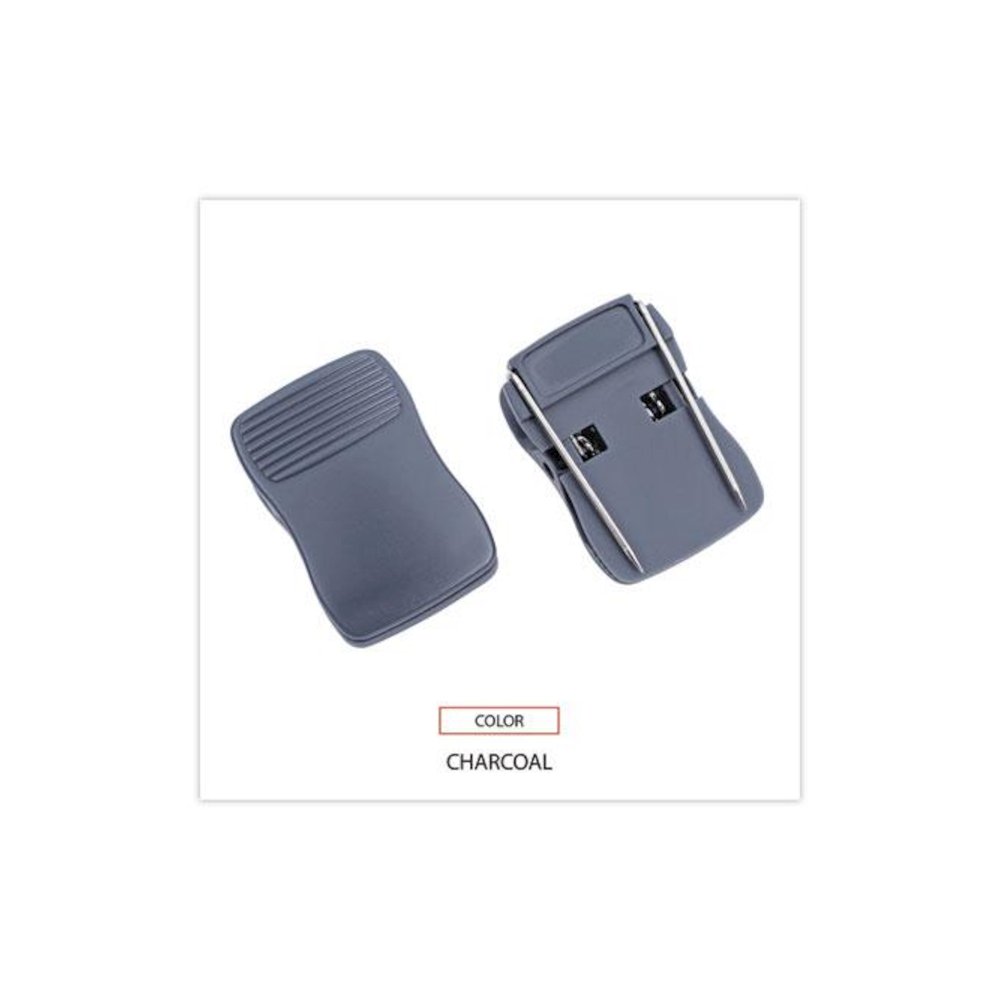 Deluxe Recycled Cubicle Clips, 40 Sheet Capacity, Charcoal, 24/Pack. Picture 3