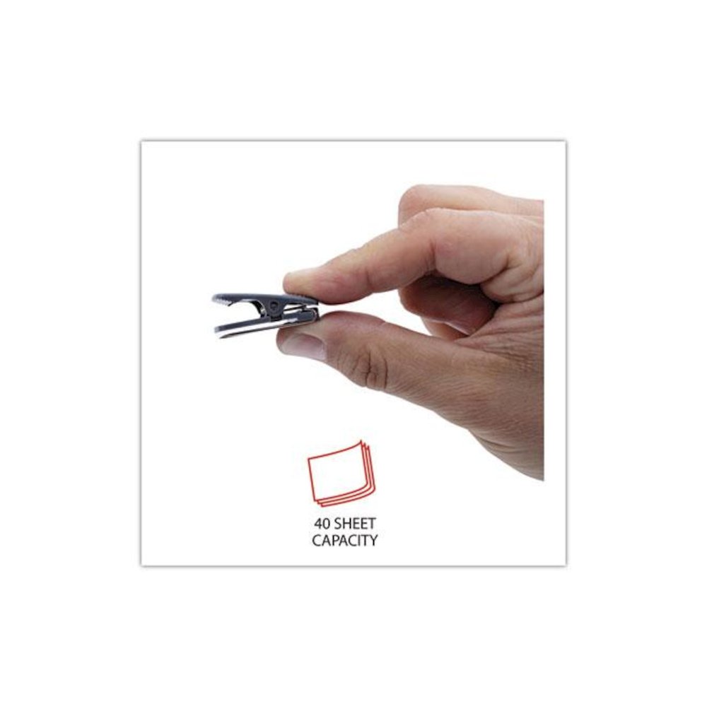 Deluxe Recycled Cubicle Clips, 40 Sheet Capacity, Charcoal, 24/Pack. Picture 6