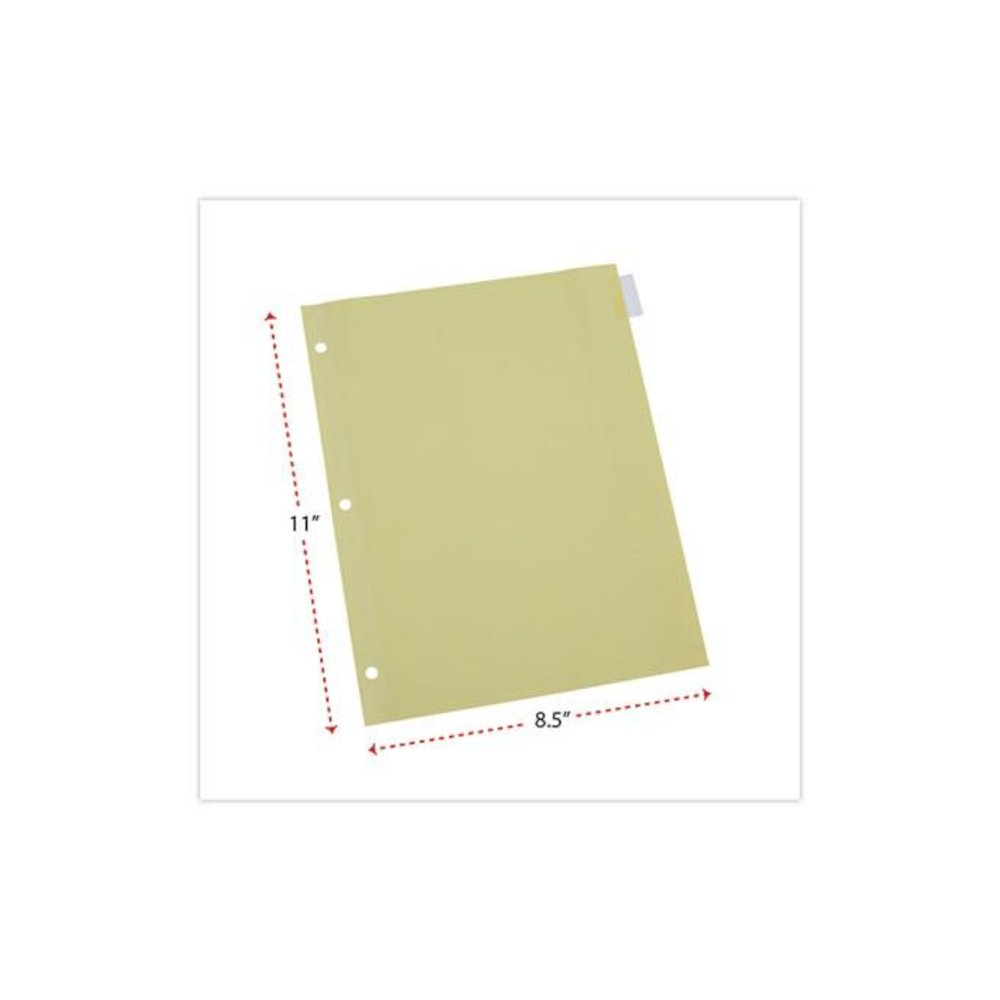 Insertable Tab Index, 8-Tab, 11 x 8.5, Buff, Clear Tabs, 24 Sets. Picture 2