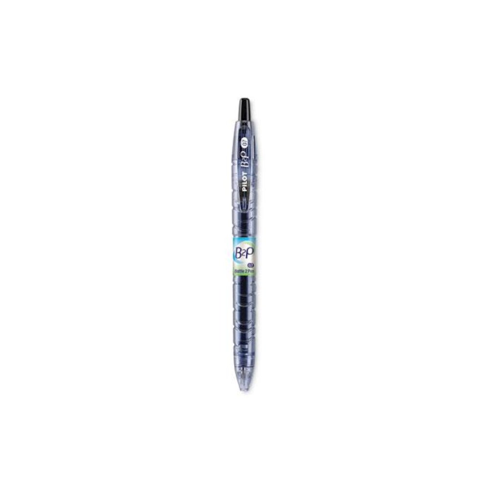 B2P Bottle-2-Pen Recycled Gel Pen, Retractable, Fine 0.7 mm, Black Ink, Translucent Blue Barrel. Picture 1