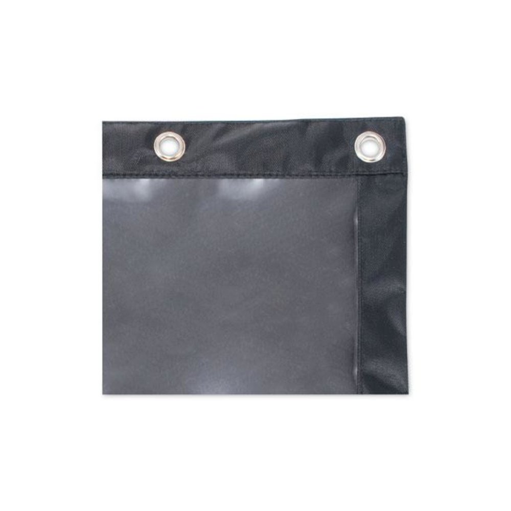 Binder Pencil Pouch, 3-Hole Punched, 10" x 7.38", Black/Clear, 3/Pack. Picture 3
