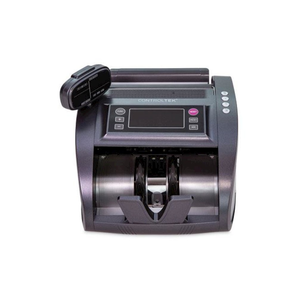 4820 Bill Counter with Counterfeit Detection, 1,200 bills/min, 11.41" x 9.45" x 8.66", Charcoal Gray. Picture 1