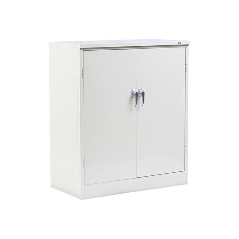 Assembled 42" High Heavy-Duty Welded Storage Cabinet, Two Adjustable Shelves, 36w x 18d, Putty. Picture 1