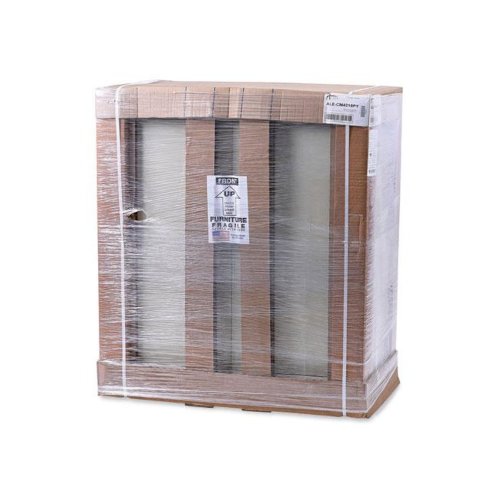 Assembled 42" High Heavy-Duty Welded Storage Cabinet, Two Adjustable Shelves, 36w x 18d, Putty. Picture 7