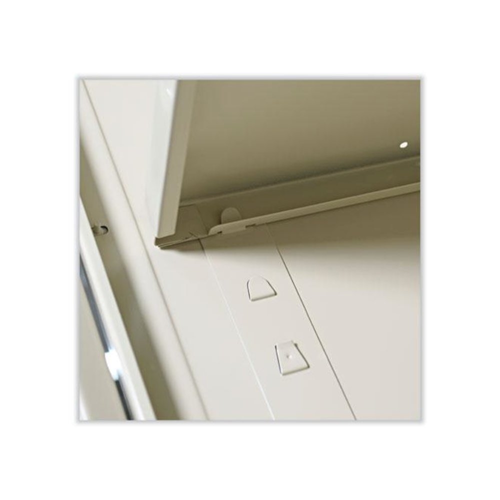 Assembled 42" High Heavy-Duty Welded Storage Cabinet, Two Adjustable Shelves, 36w x 18d, Putty. Picture 8