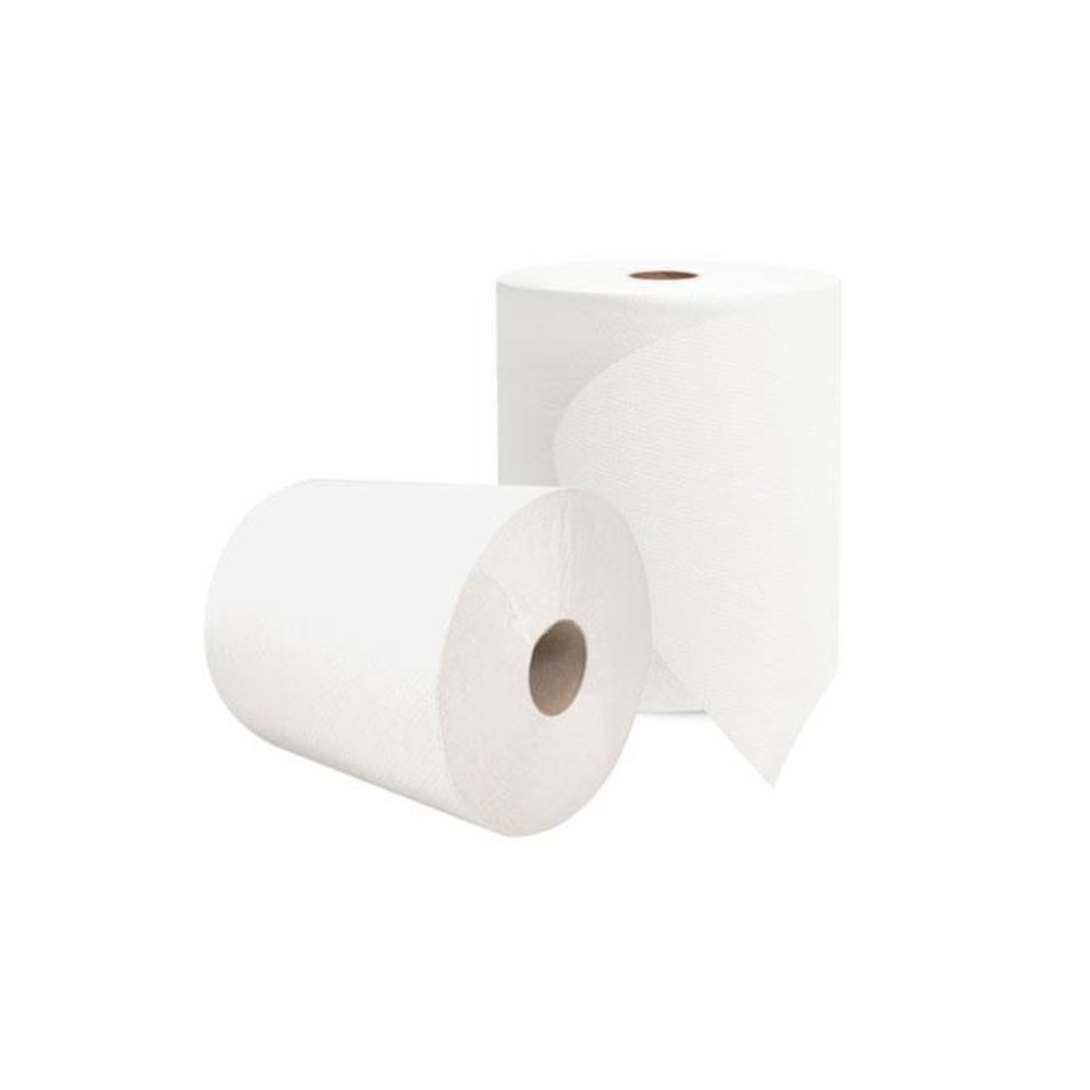 Valay Universal TAD Roll Towels, 1-Ply, 8 x 600 ft, White, 6 Rolls/Carton. Picture 4