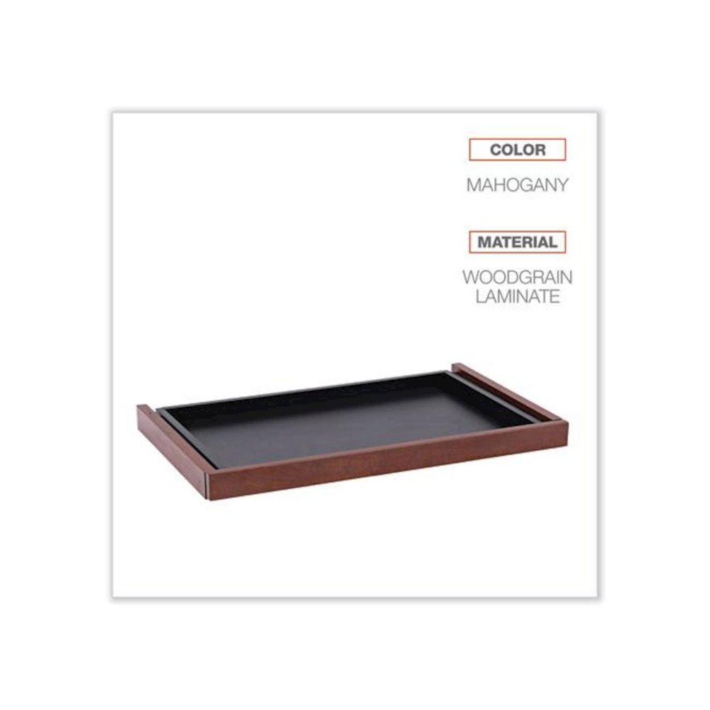 Alera Valencia Series Center Drawer, Laminate, 24.5w x 15d x 2h, Medium Cherry. Picture 3