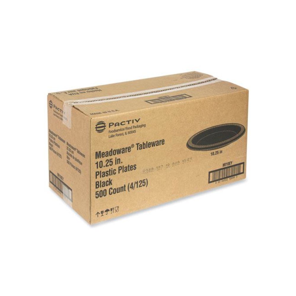 Meadoware Impact Plastic Dinnerware, Plate, 10.25" dia, Black, 500/Carton. Picture 4