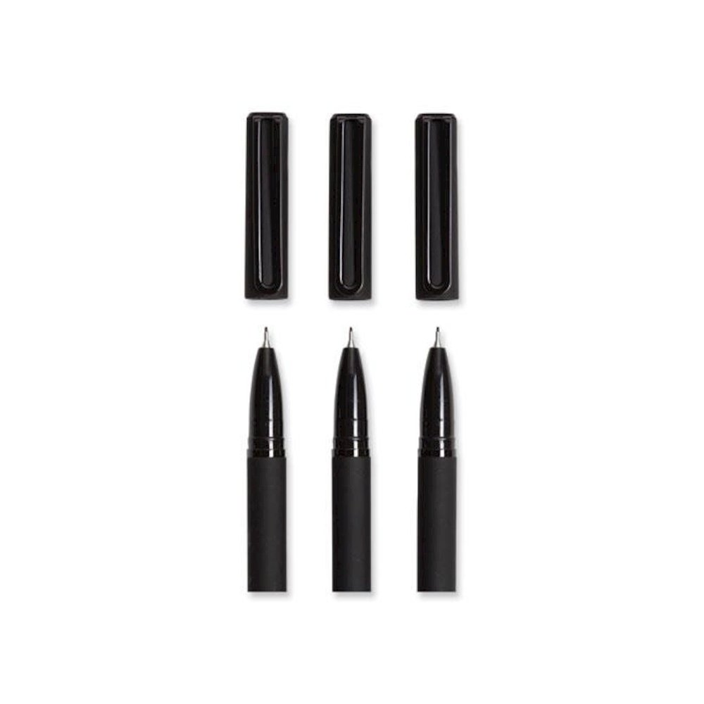 Catalina Soft Touch Porous Point Pen, Stick, Fine 0.7 mm, Black Ink, Black Barrel, Dozen. Picture 3