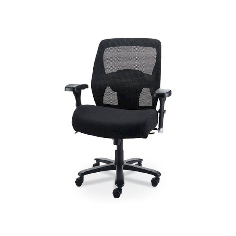 Alera Faseny Series Big and Tall Manager Chair, Supports Up to 400 lbs, 17.48" to 21.73" Seat Height, Black Seat/Back/Base. Picture 3