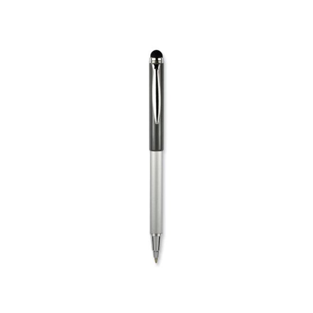 StylusPen Telescopic Ballpoint Pen/Stylus, Retractable, Medium 1 mm, Black Ink, Blue/Gray Barrel, 2/Pack. Picture 3