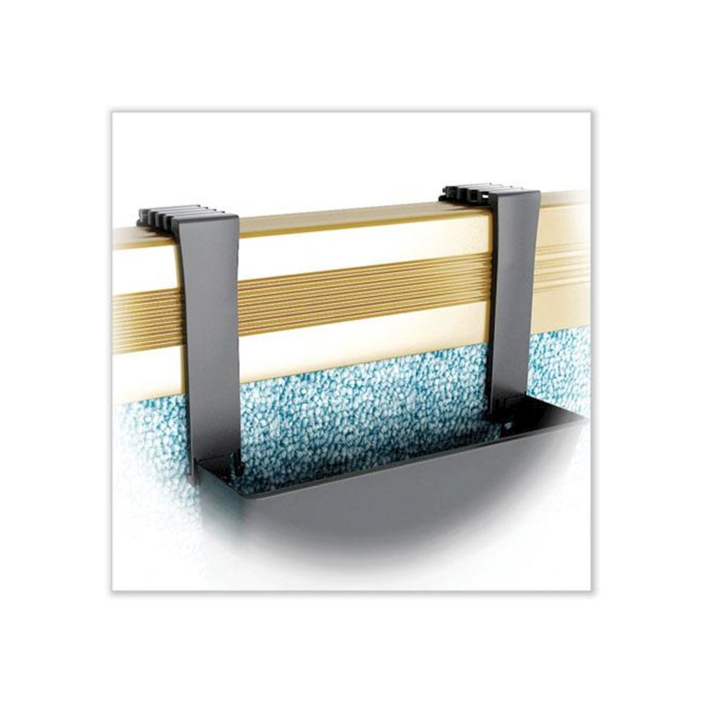 Two Break-Resistant Plastic Partition Brackets, For 2.63 to 4.13 Wide Partition Walls, Black, 2/Pack. Picture 5