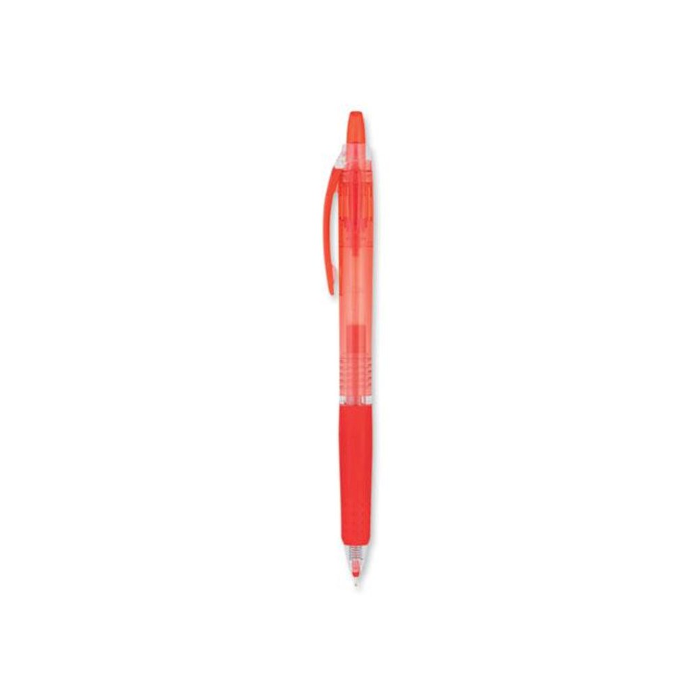 Precise Gel BeGreen Gel Pen, Retractable, Fine 0.7 mm, Red Ink, Translucent Red Barrel, Dozen. Picture 1