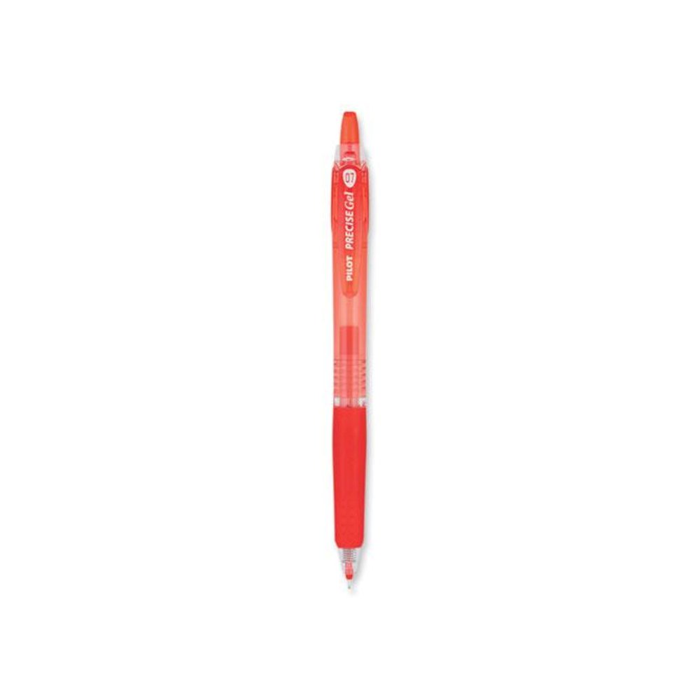 Precise Gel BeGreen Gel Pen, Retractable, Fine 0.7 mm, Red Ink, Translucent Red Barrel, Dozen. Picture 3