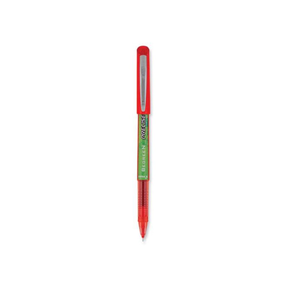 Precise V5 BeGreen Rollerball Pen, Stick, Extra-Fine 0.5 mm, Red Ink, Red Barrel, Dozen. Picture 1