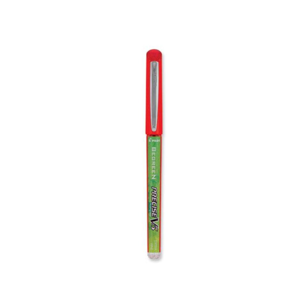 Precise V5 BeGreen Rollerball Pen, Stick, Extra-Fine 0.5 mm, Red Ink, Red Barrel, Dozen. Picture 3