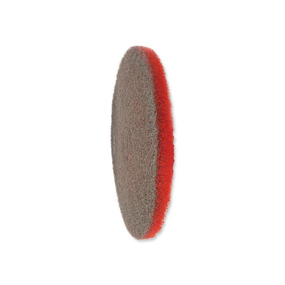 EZ CARE Heavy Duty Scrub Pad, 20" Diameter, Red/Gray, 5/Carton. Picture 2
