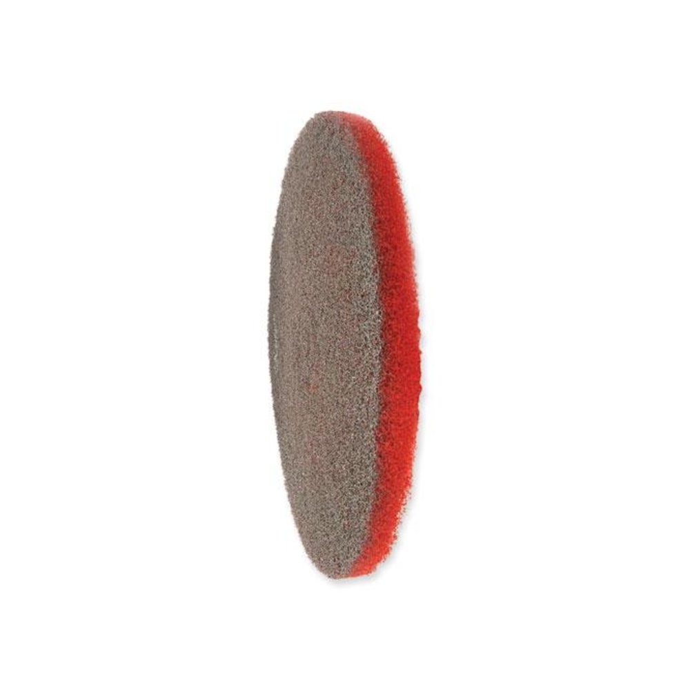 EZ CARE Heavy Duty Scrub Pad, 13" Diameter, Red/Gray, 5/Carton. Picture 2