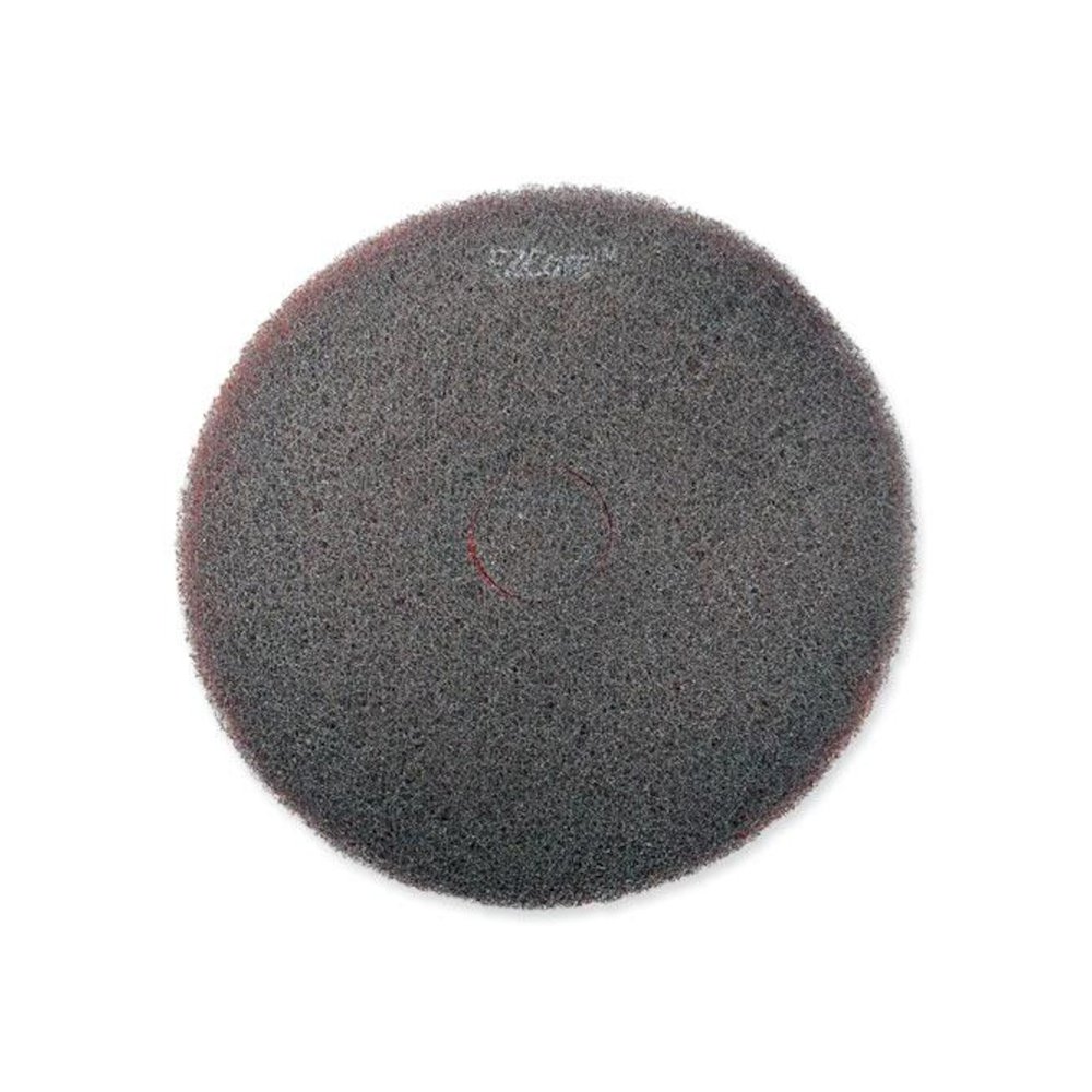 EZ CARE Heavy Duty Scrub Pad, 13" Diameter, Red/Gray, 5/Carton. Picture 3