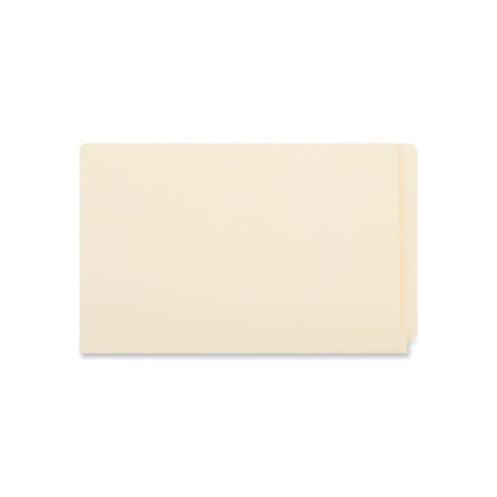 Deluxe Reinforced End Tab Folders, Straight Tabs, Legal Size, 0.75" Expansion, Manila, 100/Box. Picture 1