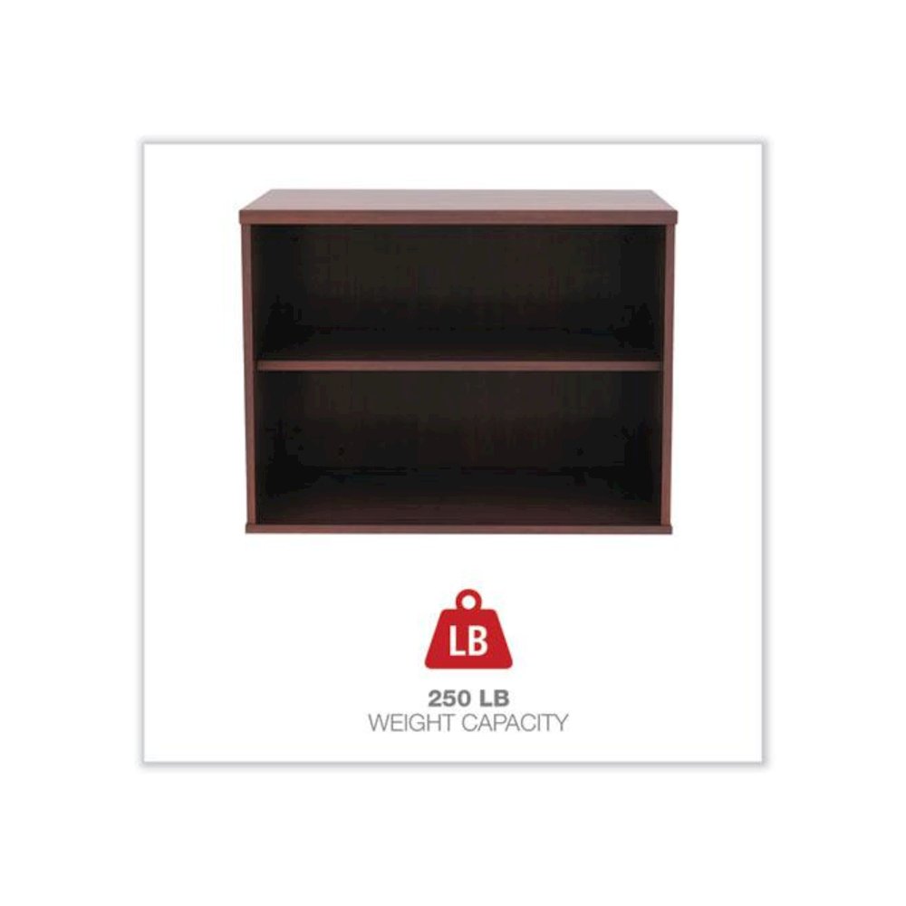 Alera Open Office Desk Series Low Storage Cabinet Credenza, Woodgrain Laminate, 29.5w x 19.13d x 22.78h, Medium Cherry. Picture 4